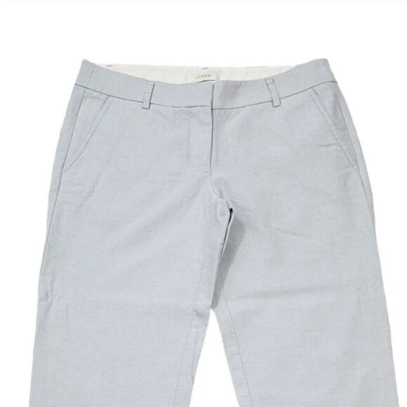 J. Crew Skimmer Oxford Cotton Crop Trouser Pants in Gray Size 4 - Picture 3 of 10